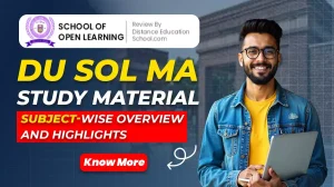 DU SOL MA Study Material