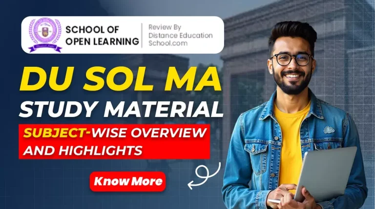 DU SOL MA Study Material
